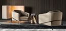 Minotti, poltrona Fil Noir e tavolino Noor, design Christophe Delcourt