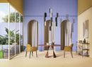 Tavolo Anemos con poltrone Opale e lampada Kawara - Ph. Omar Sartor_set design & styling Studio Milo