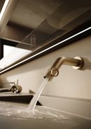 Miscelatore Sole per lavabo a parete, finitura caffè spazzolato