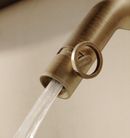 Miscelatore Sole per lavabo a parete, finitura caffè spazzolato