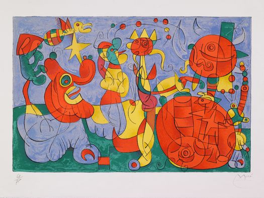 Ubu Roi 1966 - Litografia originale a colori 41,3 × 62,8 cm