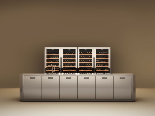 UN'ISOLA CUCINA SCULTOREA EMERGE NELLO SPAZIO