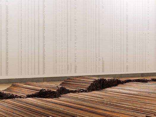 Ai Weiwei Straight, 2008–2012, Installation view Brooklyn Museum
