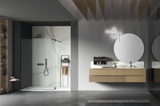 POLLOCK TRAME BY ARCOM: NUOVE GEOMETRIE PER IL BAGNO