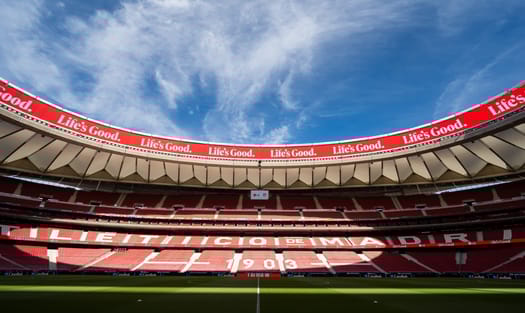 LG illumina lo Stadio Metropolitano di Madrid