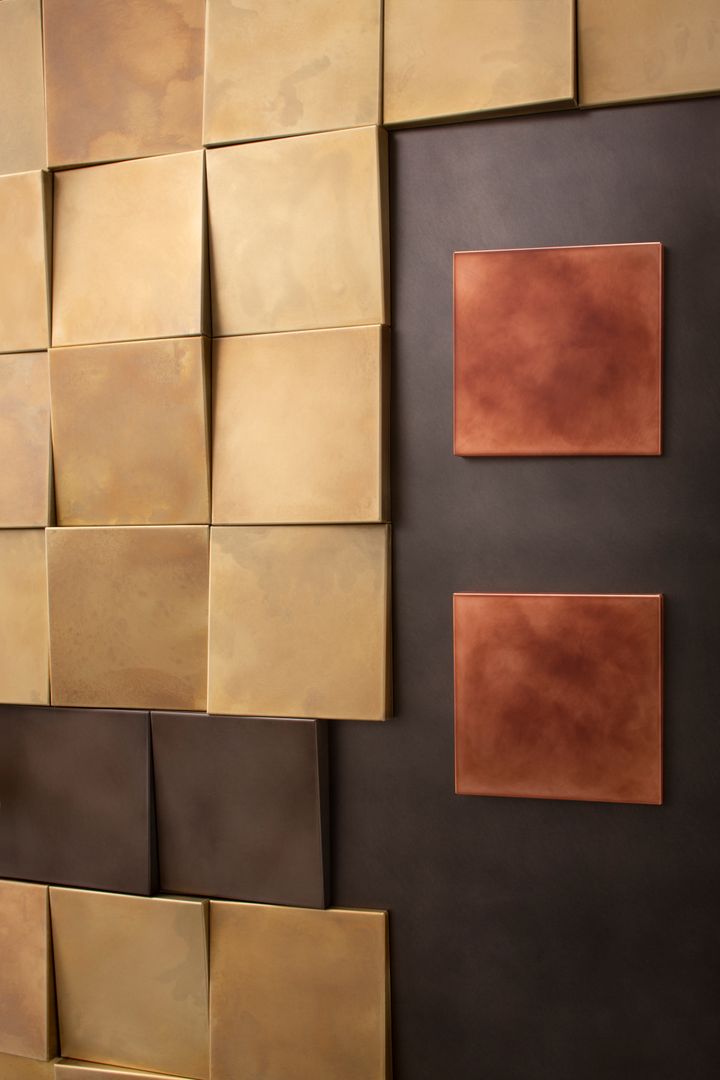 Rivestimenti in metallo De Castelli, collezione 3Dwall