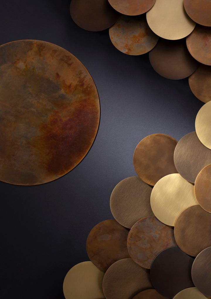 Rivestimenti in metallo De Castelli, collezione Circle Wall