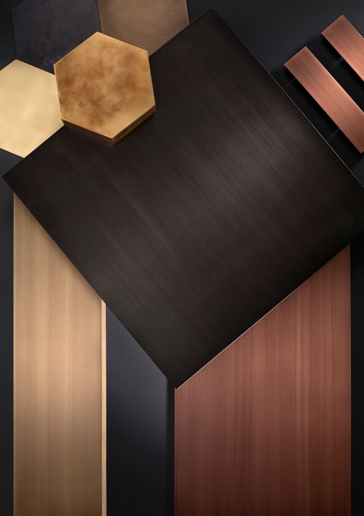 Rivestimenti in metallo De Castelli, collezione Forma