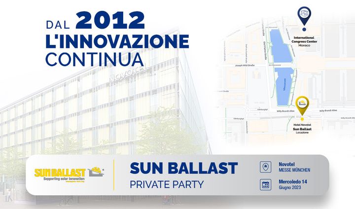 Il 14 giugno arriva il Private Party dedicato a tutte le novità Sun Ballast