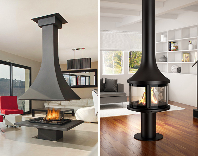 JC Bordelet fireplaces French original designs, audacious colors and