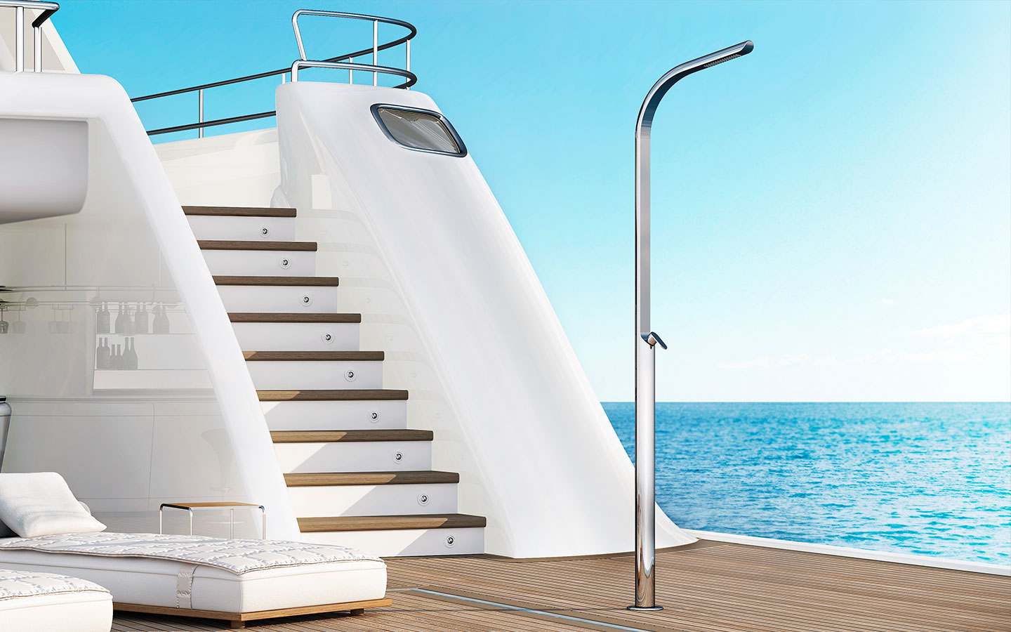 Nautical stainless steel showers for outdoor Inoxstyle