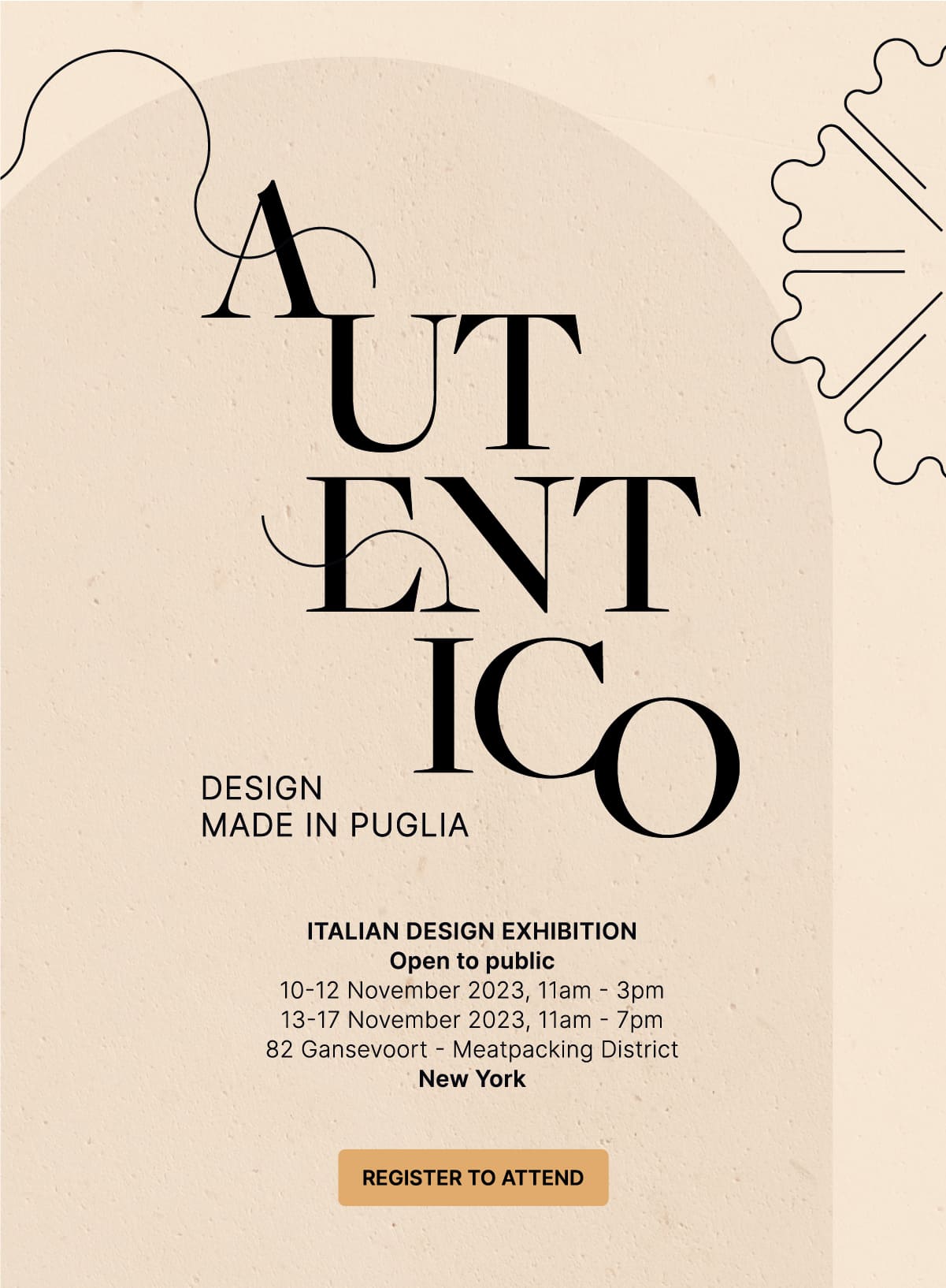 Autentico Made in Puglia register to enter