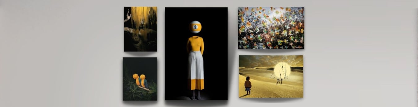 Yellow Korner　Fleurs De Pavot　60×80 Yellow Korner Fleurs De Pavot 60×80 Fleurs De Pavot, Flowers