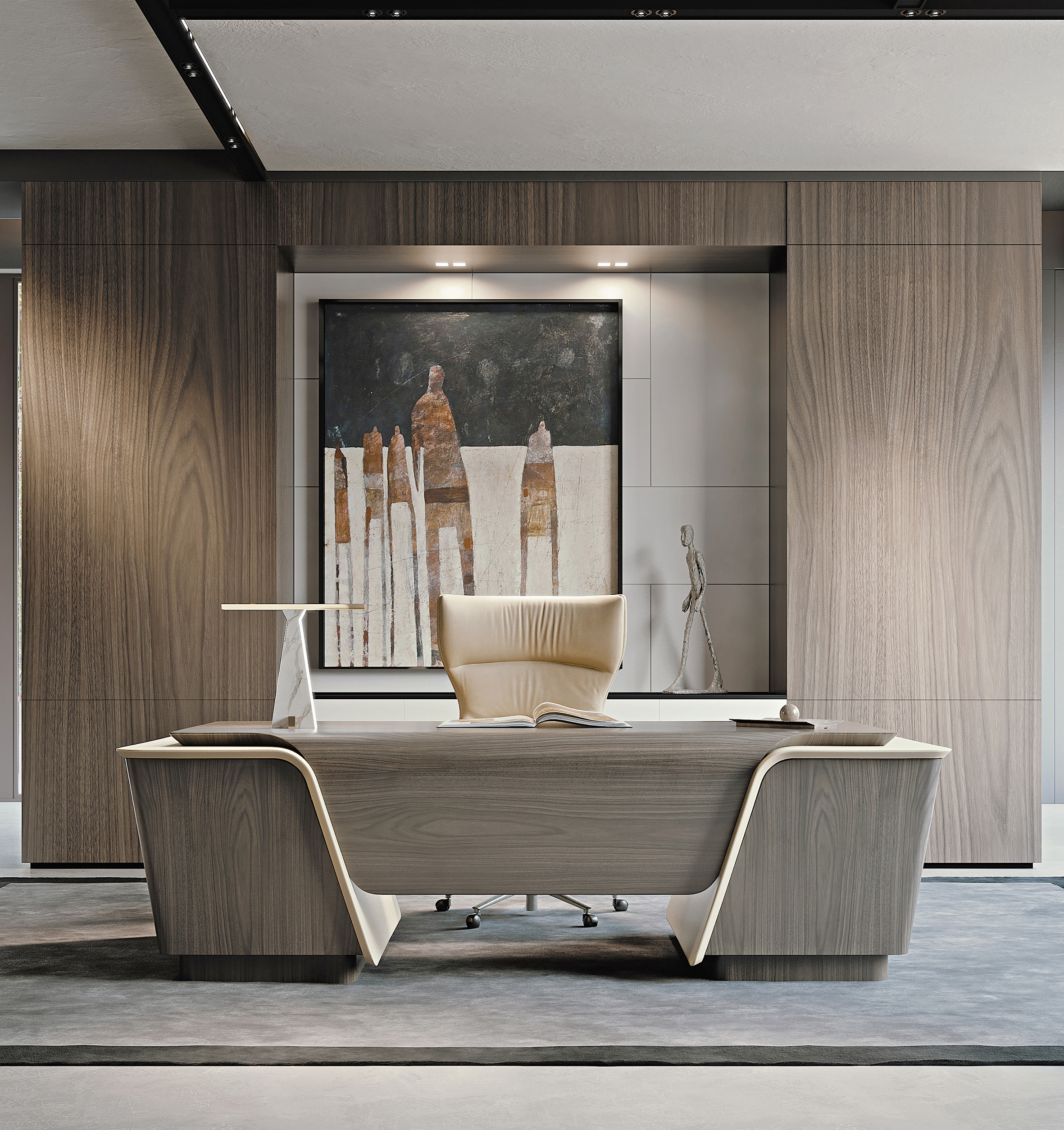 Turri’s Blues Office Forniture designed by Giuseppe Viganò