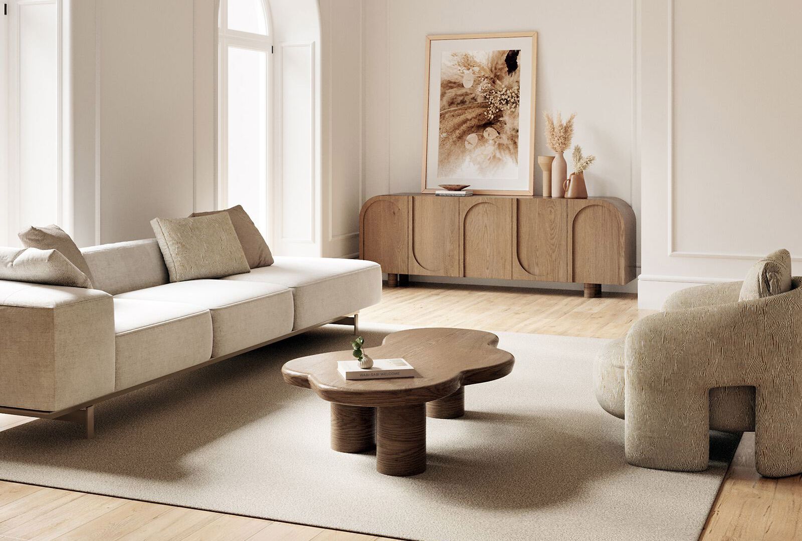 Earthy Personality Living Room Trends 2026: Organic Shapes, Earthy Colors and Personality