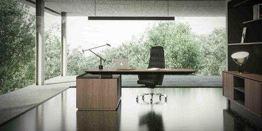 Lavita Executive Desk by Urban 411: A Floating Workspace Defined by Precision and Presence