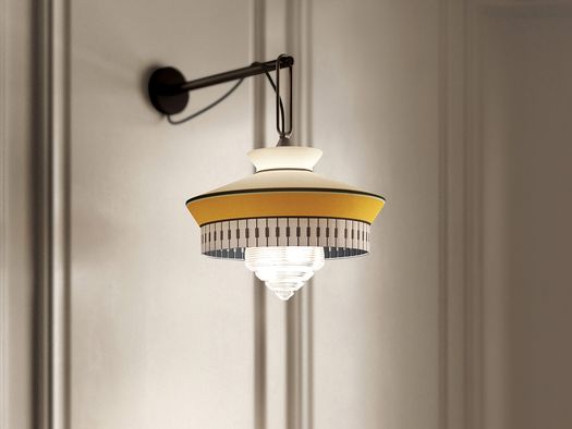 A Fabric Lampshade that Combines Textures and Colours