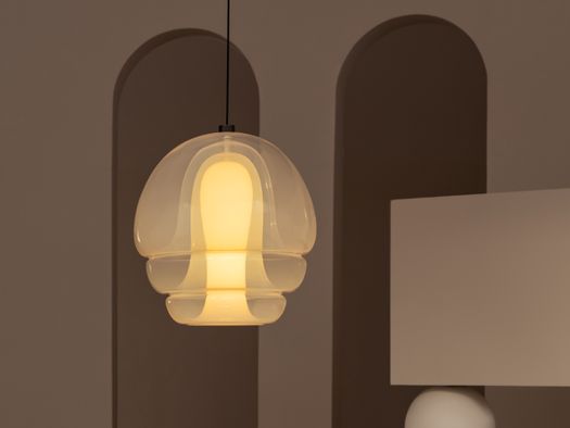 A Blown Glass Jellyfish, Combining Space Age Influences and Art Deco Touches