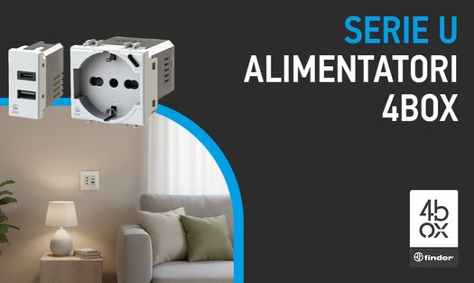 4box Serie U: alimentatori da incasso con ricarica ultra-rapida