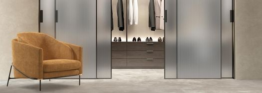 Fluido, the new satin-finish Madras® glass with elegant linear 3D structure