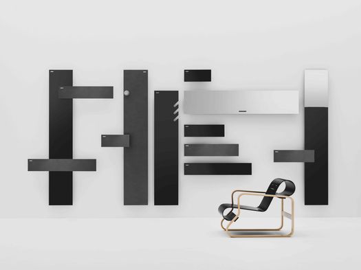 Heizelement Tavolina ergänzt Tavola und Tavoletta von Antrax IT