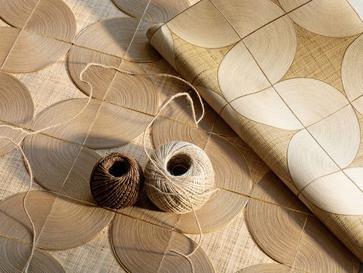 La corda intrecciata diventa un pattern dalle influenze Art Deco