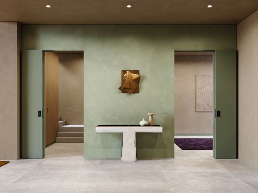 La porta pieghevole diventa elemento architettonico