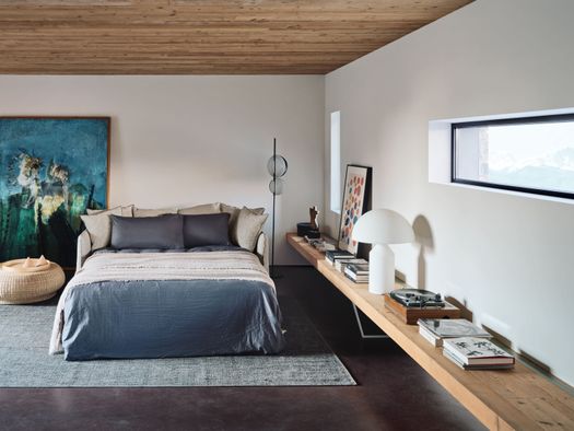 Sofa Beds. The Living Room After Dark