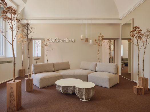 The laCividina Showroom Becomes a Suspended, Convivial Space