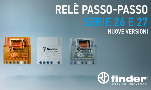 Finder rinnova la gamma di relè passo-passo Serie 26 e 27