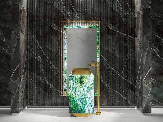 Il mondo bagno in 'gusci di vetro'