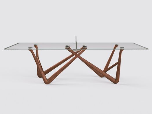 The ping-pong table is inspired by 1950s and 1960s design 