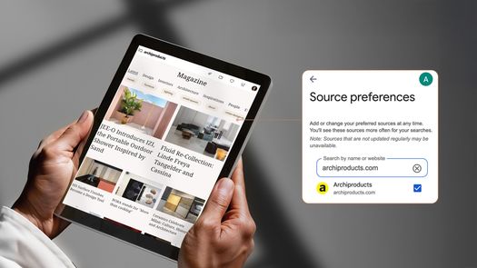 Archiproducts tra le tue Fonti Preferite su Google