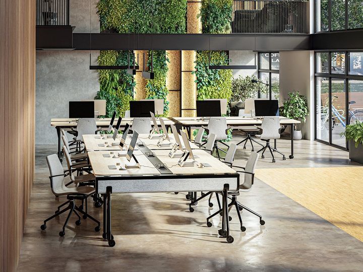 OWE Folding Surfaces: Mobile, Battery-Powered Bench for Flexible Workspaces