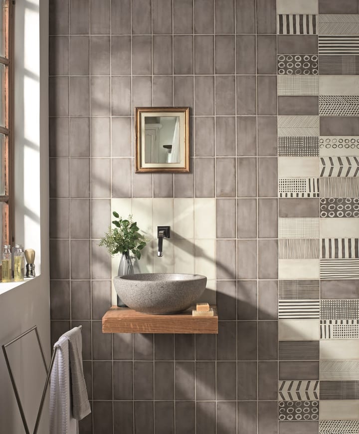 The May wall tile by Iris Ceramica is inspired by terracotta