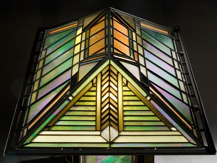 A Frank Lloyd Wright double-pedestal lamp sold at auction for $7.5