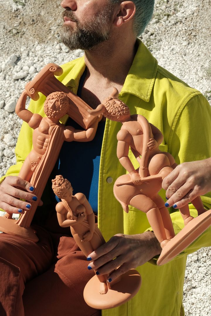 Seletti terracotta sculptures, lamps and vases by Antonio Aricò