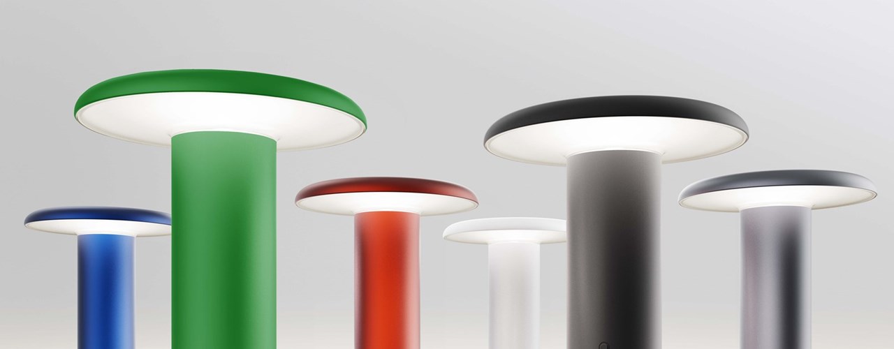 La lampada Takku di Artemide si tinge di verde