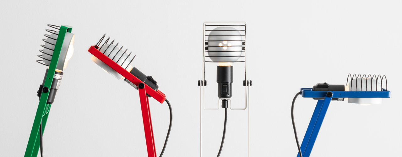 The reissue of Sintesi, the Artemide lamp designed by Ernesto Gismondi