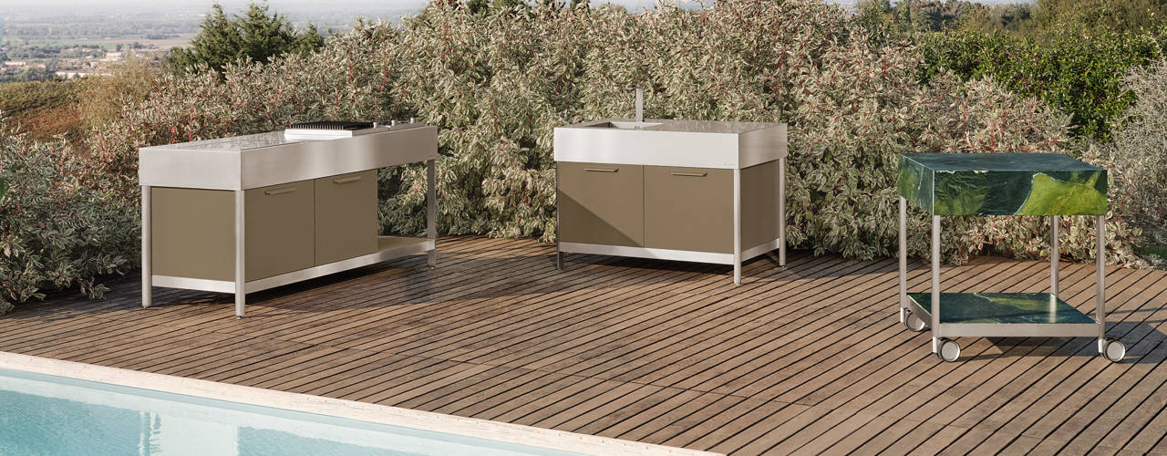 La cucina come micro-architettura per l'esterno