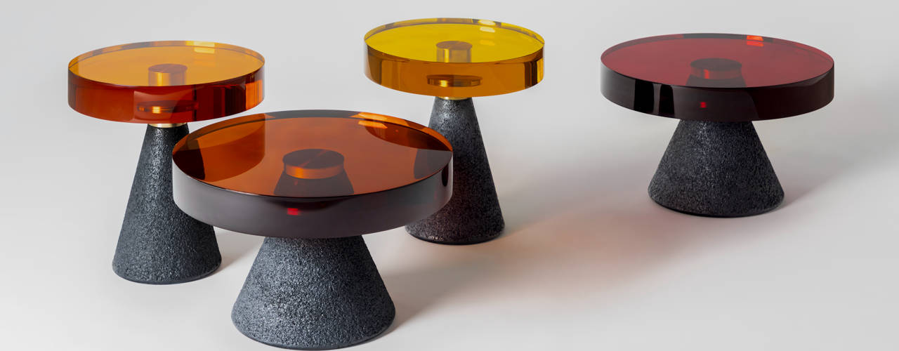 Tables by Draga & Aurel: A Blend of Resin and Concrete