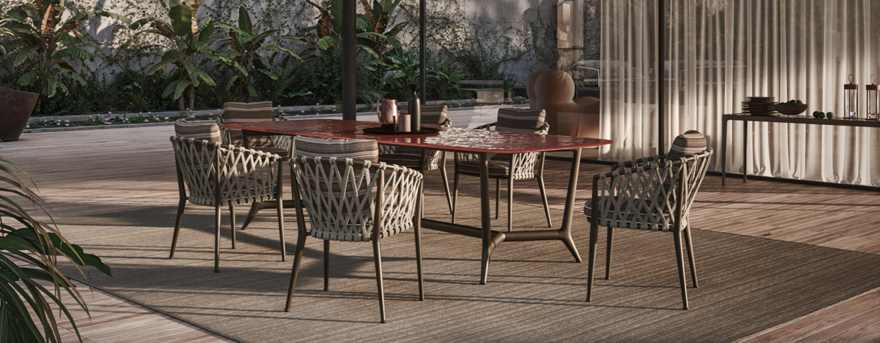 Outdoor chairs and tables by B&B Italia Outdoor designed by