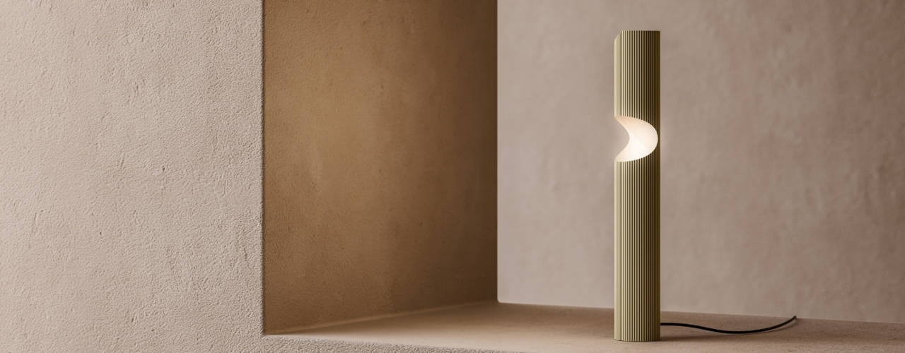 Lampade cilindriche in ottone rigato