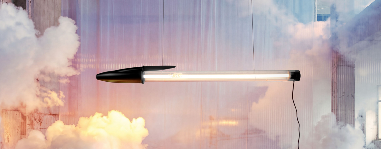 The BIC© Cristal Pen Becomes a King-Size Lamp