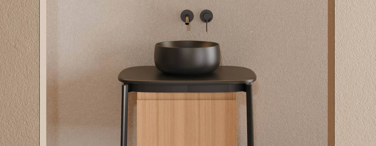 Solidity and Lightness in Bathroom Vanity