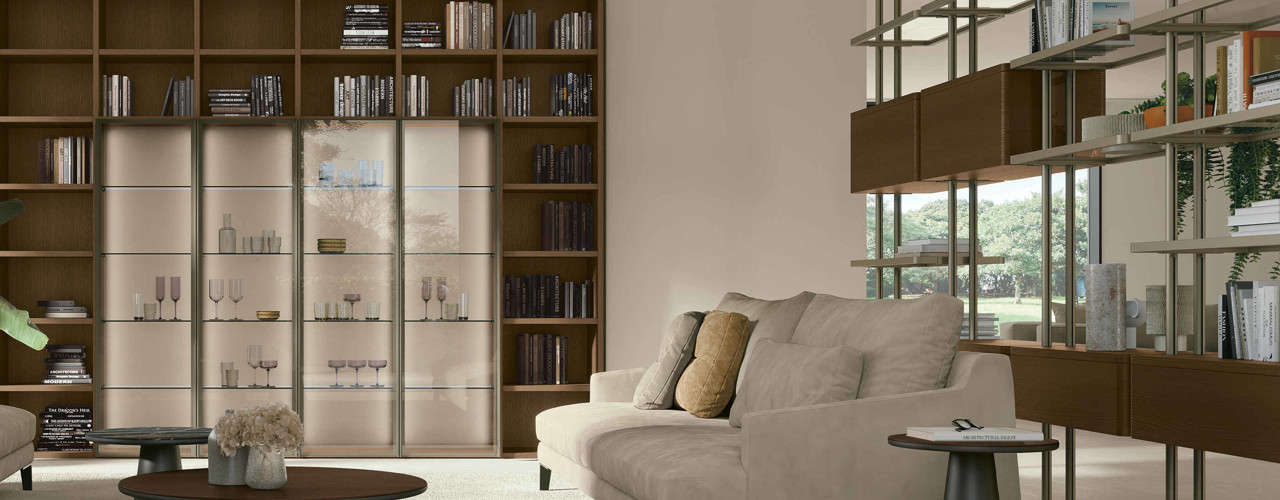La libreria come elemento architettonico del living