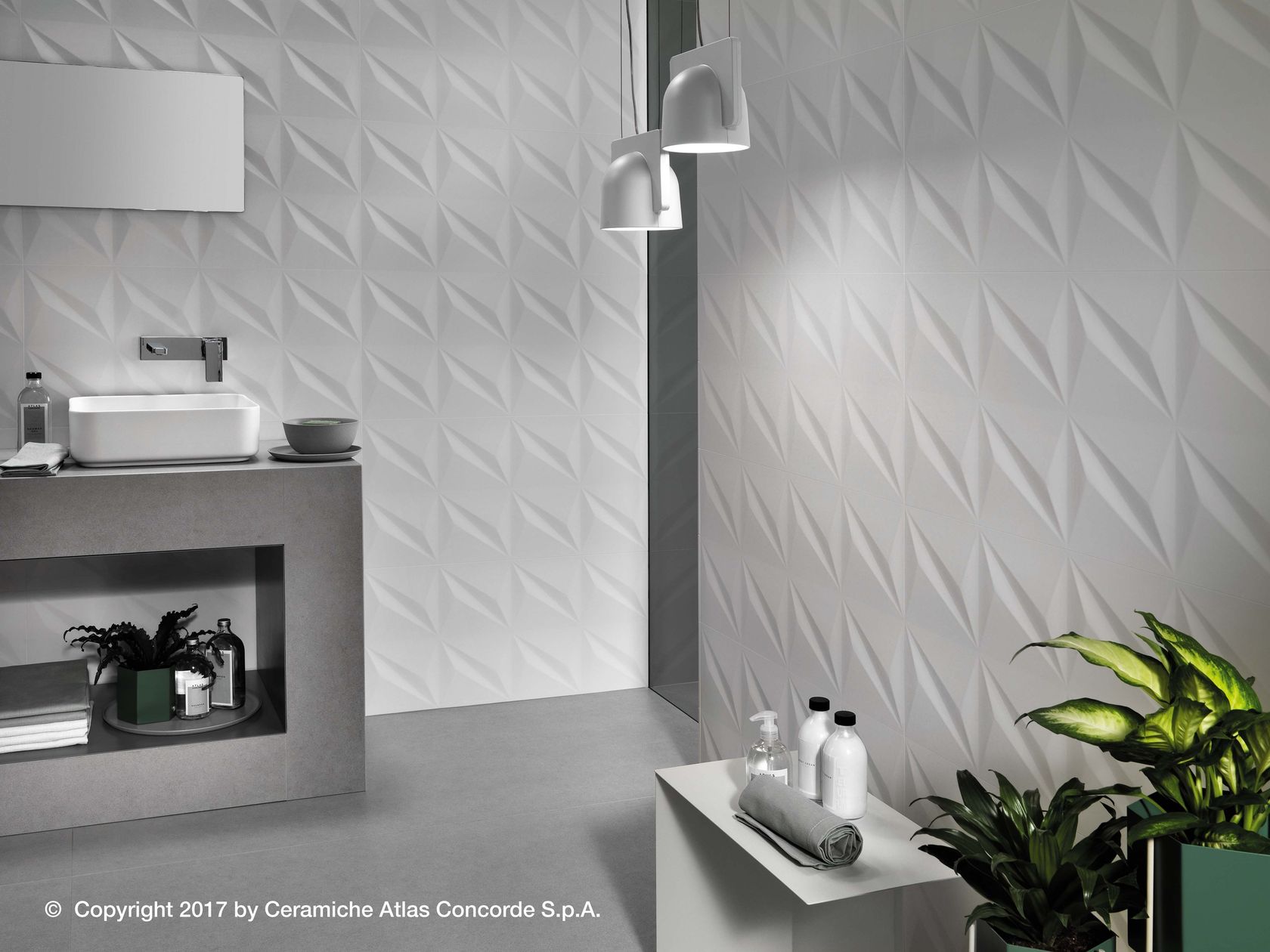 3D WALL DESIGN FLASH White-paste 3D Wall Cladding By Atlas Concorde