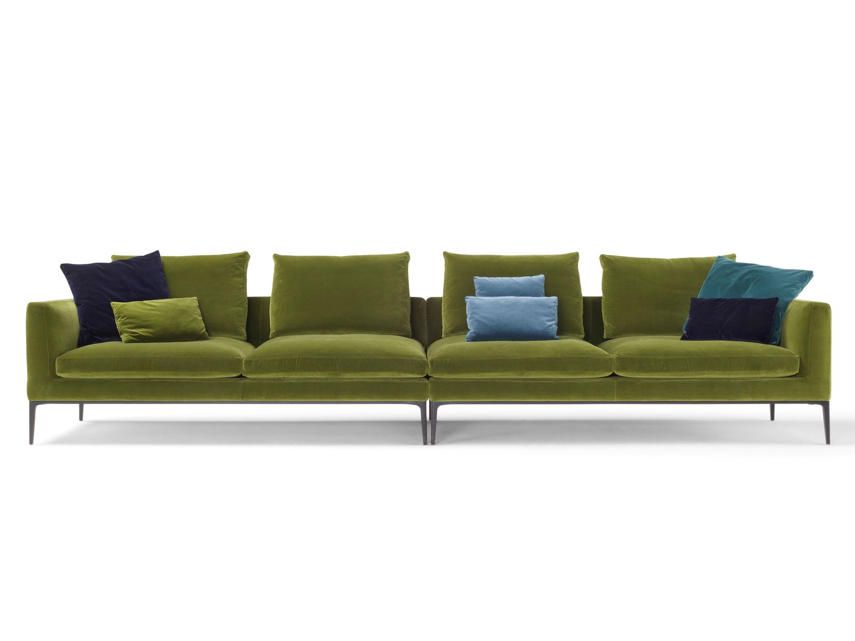Leonard - Canapé 4 places tissu personnalisable