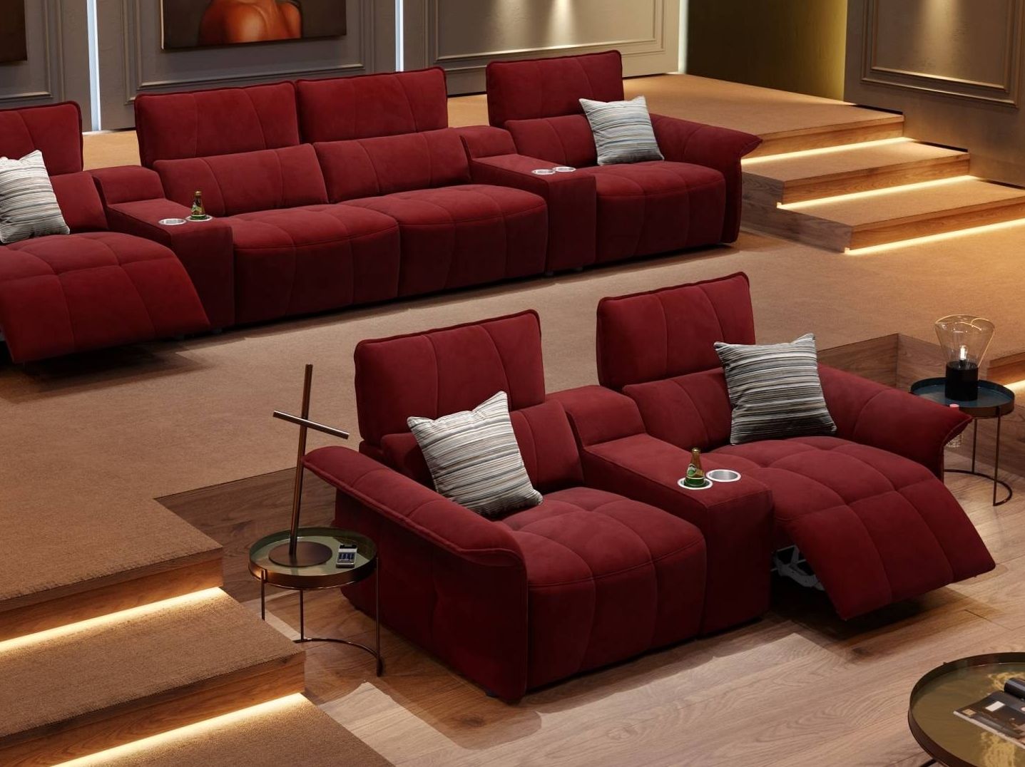 ADRIA KINO Divano reclinabile in tessuto a 2 posti By Sofanella