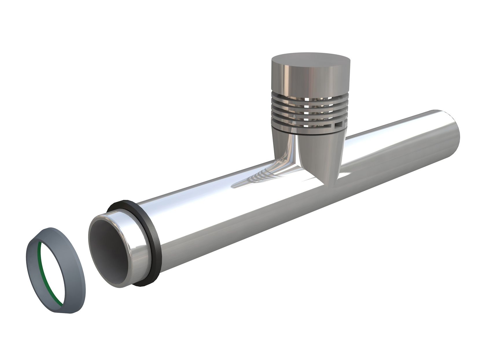 AIRPIPE Valvola Immissione Aria In ABS - 1.1/2 X 40, Bianco, Per Scarichi - Foto 5